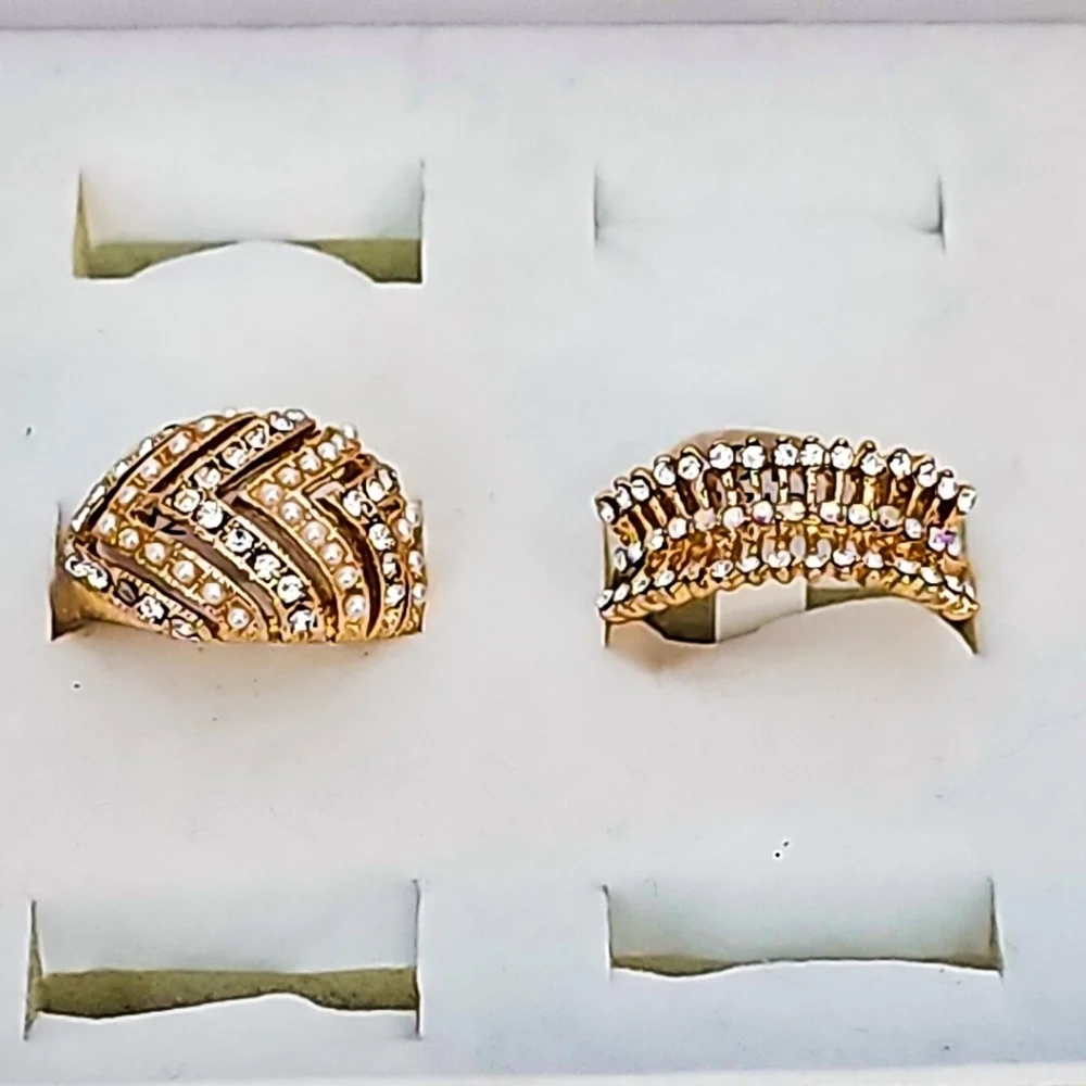 Elegant Gold and Silver Women's Ring Set